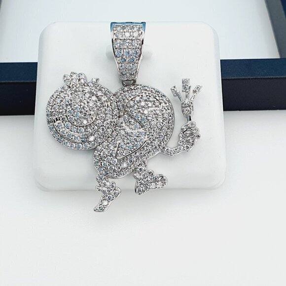 "925 Sterling Silver Cubic Zirconia Pendant, UU1P6A6037 - Picture 8 of 9